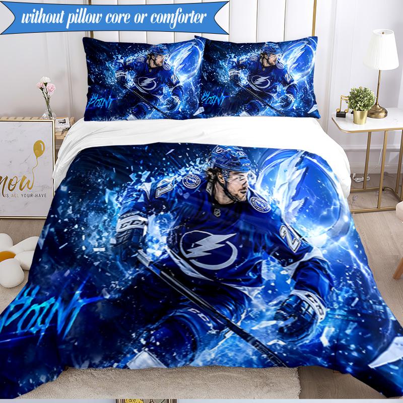 3PCS Bay Lightning Bedding Set Duvet Cover Closure Includes 1 Duvet Cover & 2 Pillowcases for All Seasons Bedroom Decor Christmas Fan gifts