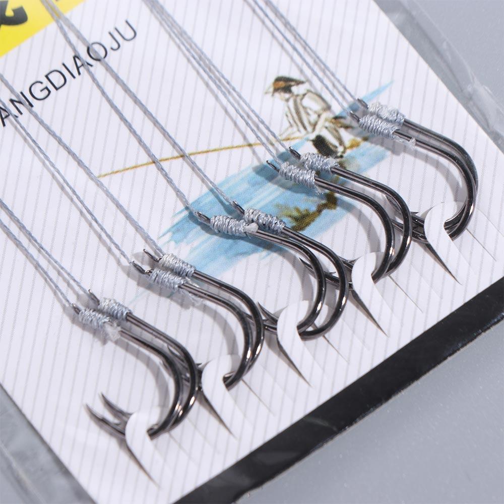 Fish Hook Multiple Purpose Carp Fishing Hook With Line Fishing Hooks Carbon Steel Barbed Hooks