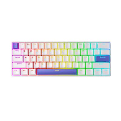 DrunkDeer G60 Rapid Trigger Механическая игровая клавиатура TKL Магнитные переключатели Клавиатура RGB PBT Колпачки клавиш Компактная раскладка 61 клавиша USB Белый 60% Проводной,