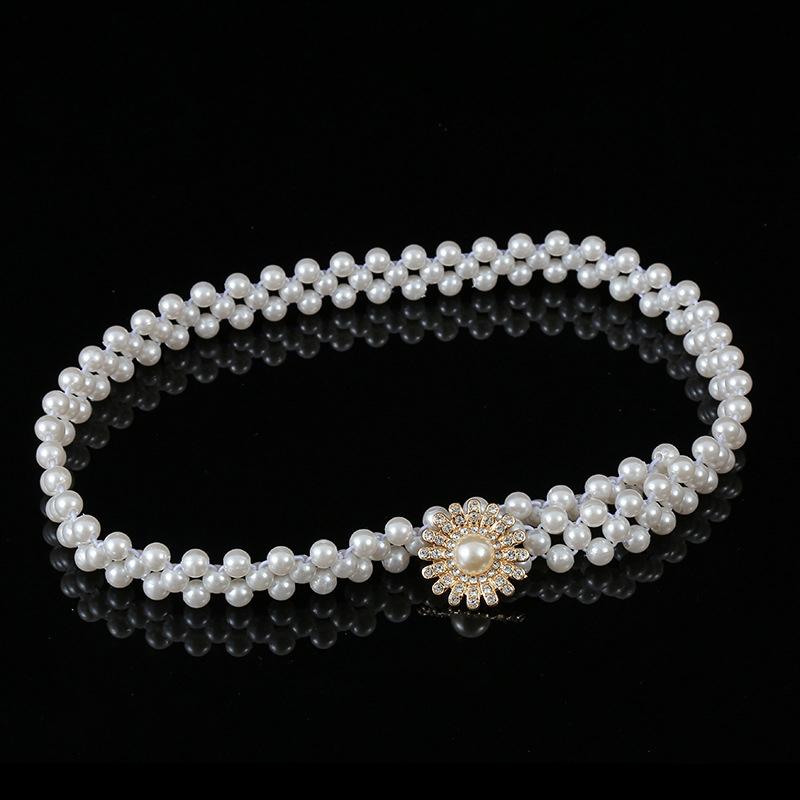 Модная Жемчужная Цепочка на Талию для Женщин Девушек Универсальная Юбка Повседневный Пояс Изящная Тонкая Одежда с Бусинами Подарок Аксессуар