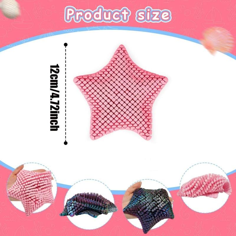 3D-печатная мягкая морская звезда Flexibat Игрушка-антистресс для стола - Забавная морская звезда Декор для стола, Уникальный Декор для стола Гибкая морская звезда Подарок