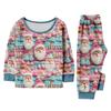 Matching Family Christmas Print Flannel Homewear Set Long-Sleeve Top And Pants