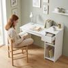 Space-Saving Modern Desk with Drawer 108x50x82cm White