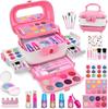 CSDmeewin Cosmetic Set Toy Girls Makeup Set Cosmetic Set Girls Makeup Set Girls Dresser Children Makeup Case Included Children Role Play Pretend Play