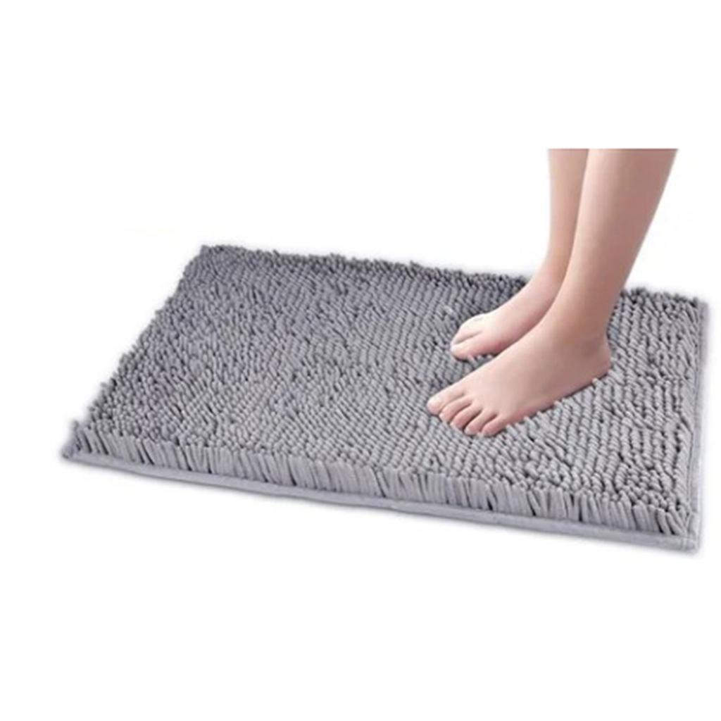 40X60CM Коврик для ванной комнаты, водопоглощающий, темно-серый, противоскользящий, ПВХ, утолщенный, коврик для двери для отеля