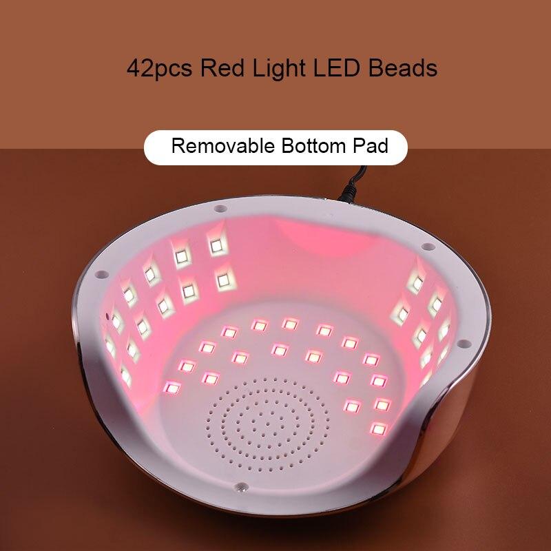 Professional Red Light Nail Art Lamp 98W LED Phototherapy Light Gel Lacquer Dryer Manicure Machine Nail UV Lamp