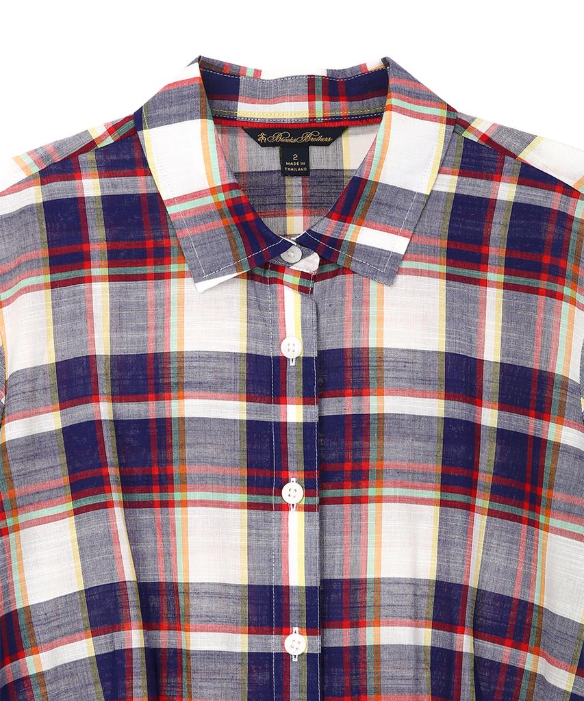 Хлопковое платье-рубашка в клетку мадрас от BROOKS BROTHERS (много) (Bbdzwm68227Es)