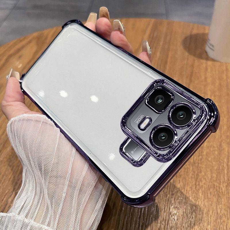 Для Infinix Note 60 Pro Чехол Роскошное Покрытие Прозрачный Четырехугольный Кронштейн Защитная Крышка Для Infinix Note 60 60Pro Чехол Бампер
