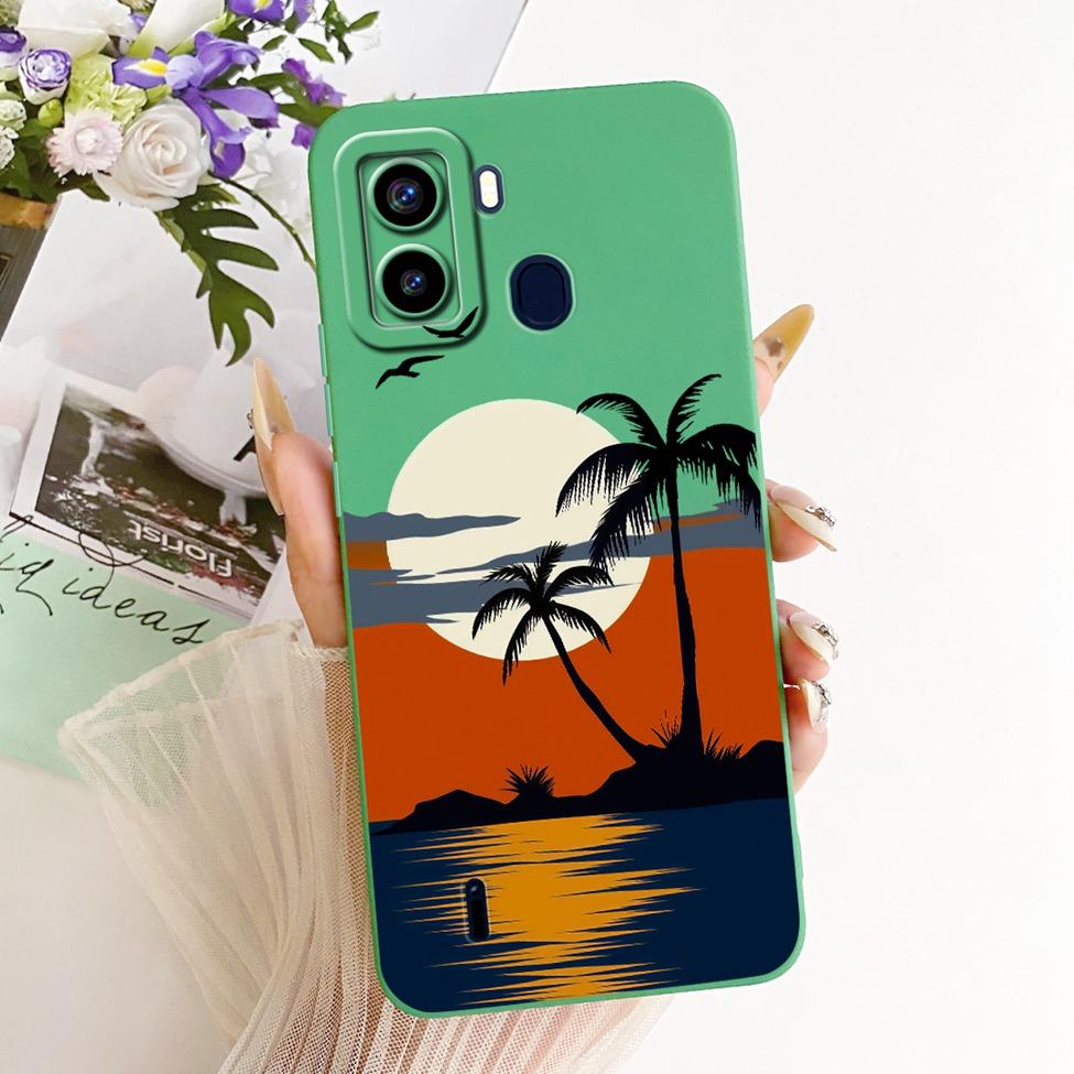 С отпечатками пальцев Для Tecno Pop 6 Чехол-крышка Роскошный Модный Крутой Кавайный Милый Расписной Силиконовый Funda Для Tecno Pop6 BE7 Корпус