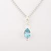 Rare Sky Blue Topaz Gemstone 925 Sterling Silver Jewelry Handmade Pendant 1.40" PP-12-2