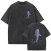 When You Pass Through Deep Waters Vintage Washed T Shirt Jesus Whale Men Woman Short Sleeve Tshirts Casual 100 Cotton Tshirt