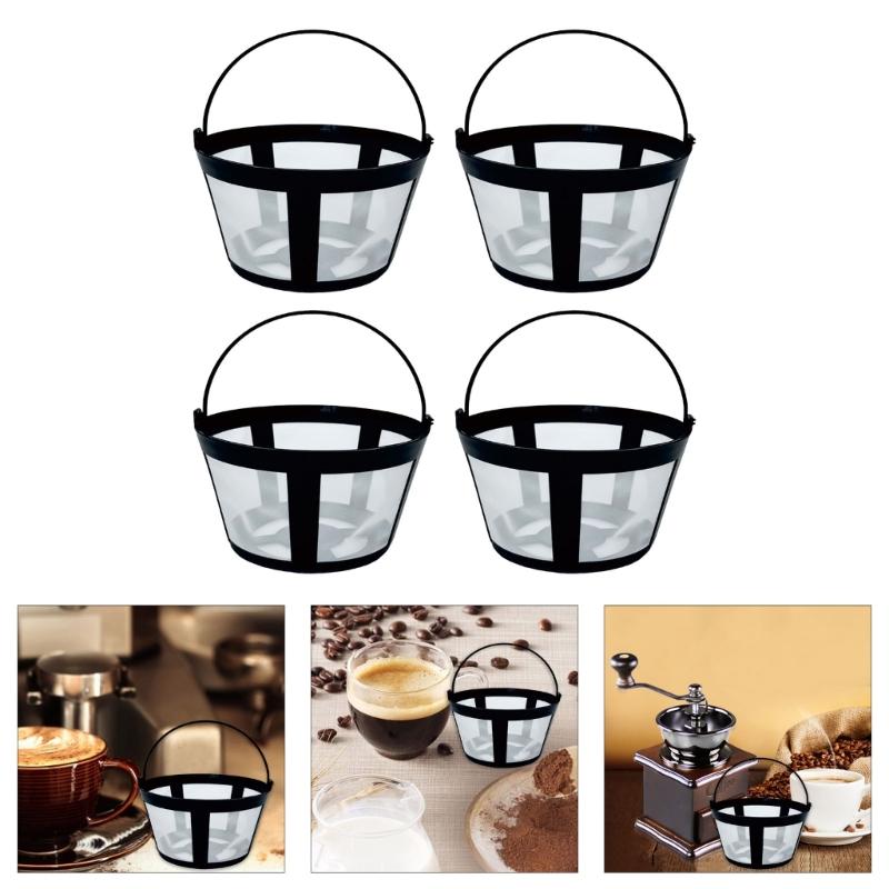 4Pieces Reusable Coffee Filters Accessory Nylon Design Coffee Filter Strainer Tool For Home Brews And Coffee Shops