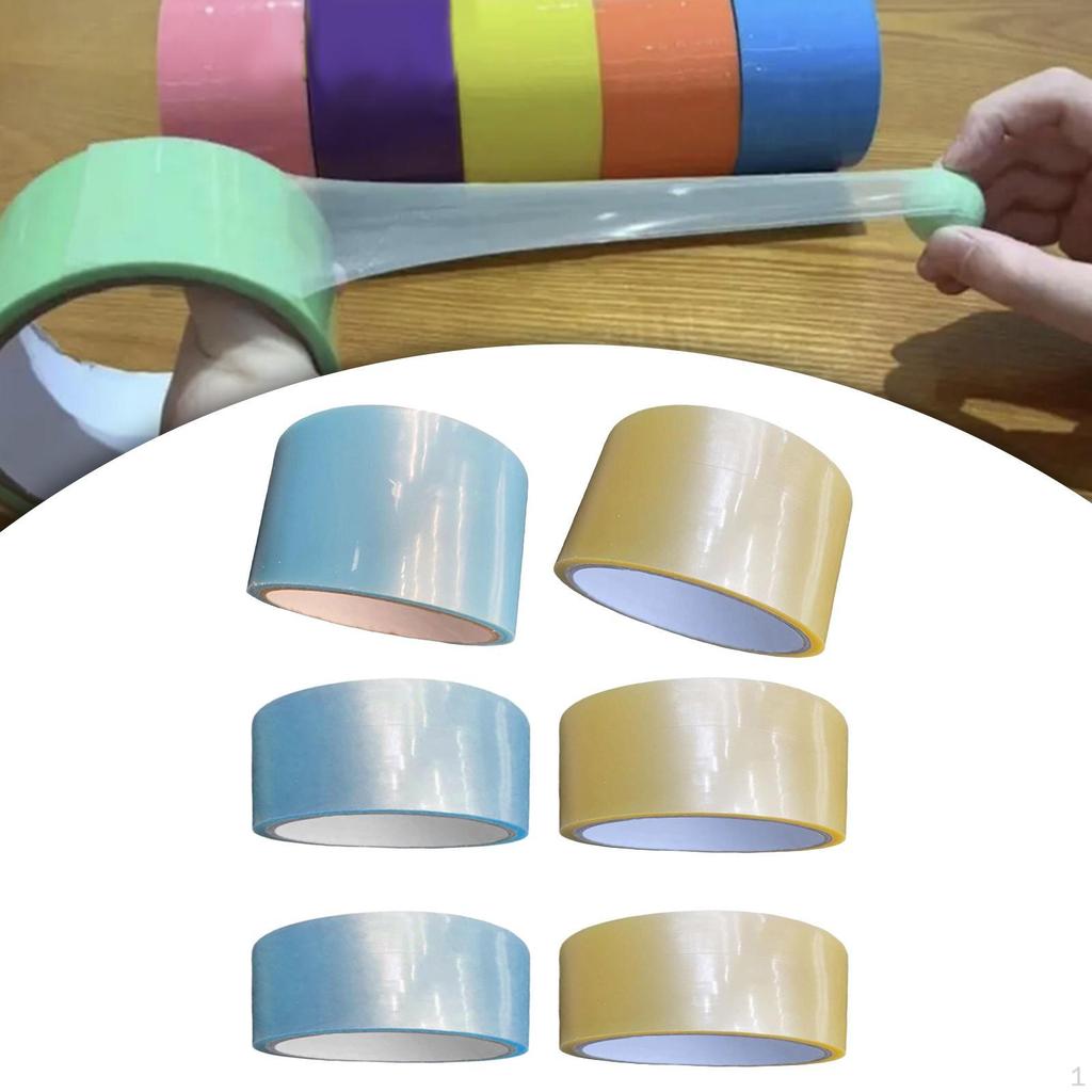 6 шт. Липкие шарики-ленты для DIY, изготовление подарков, декоративная сенсорная игрушка, катающаяся лента для детей