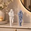 3D Printed Father and Girl Statues Standing Nordic-Style Ornaments  Father's Day