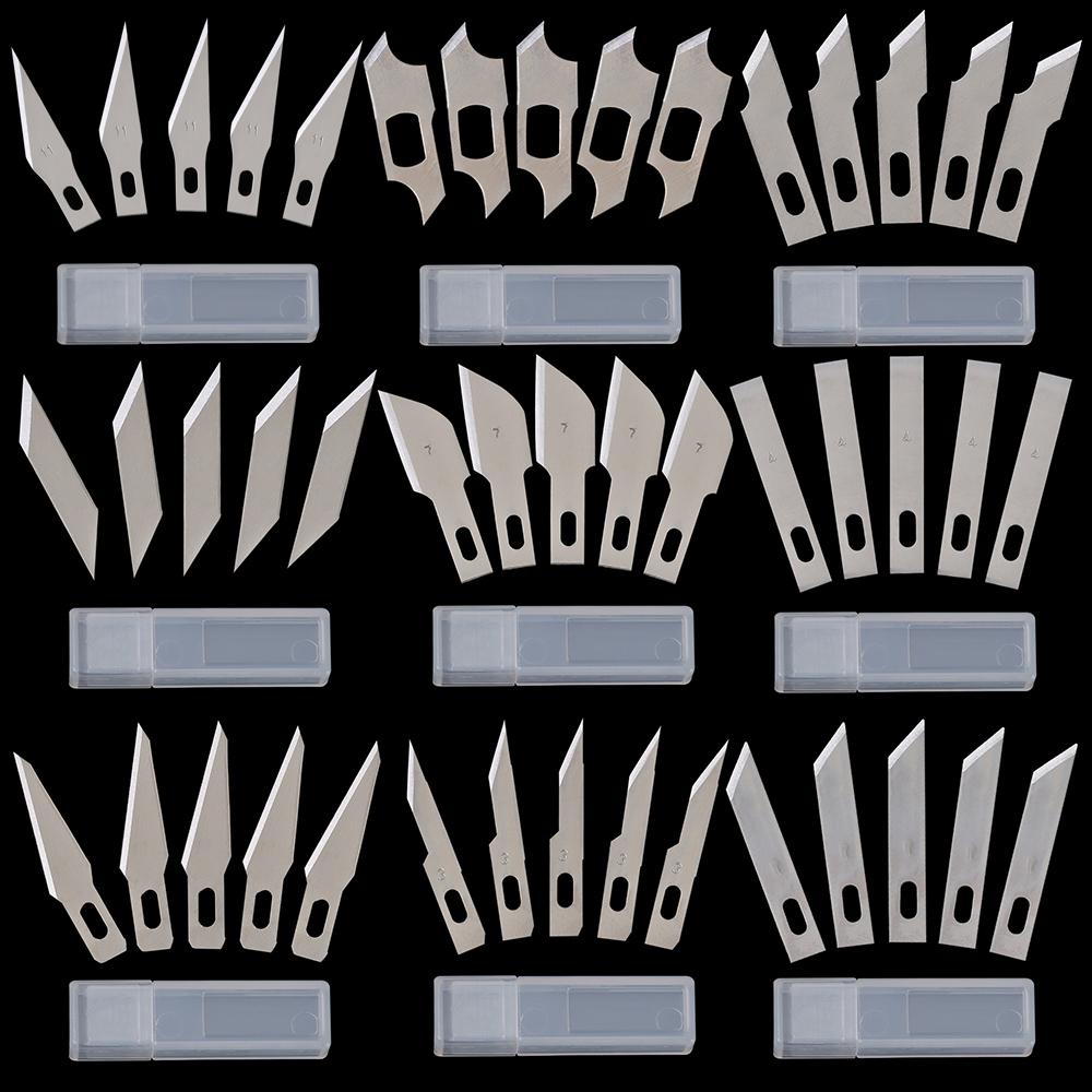 5Pcs Engraving Non-Slip Metal Scalpel Knife Parts Blades Cutter Craft Knives for Mobile Phone PCB Repair Hand Tools
