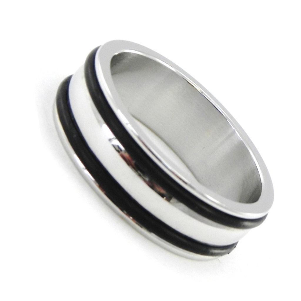 Стальное кольцо 'Tony' из стальной резины - 8 мм