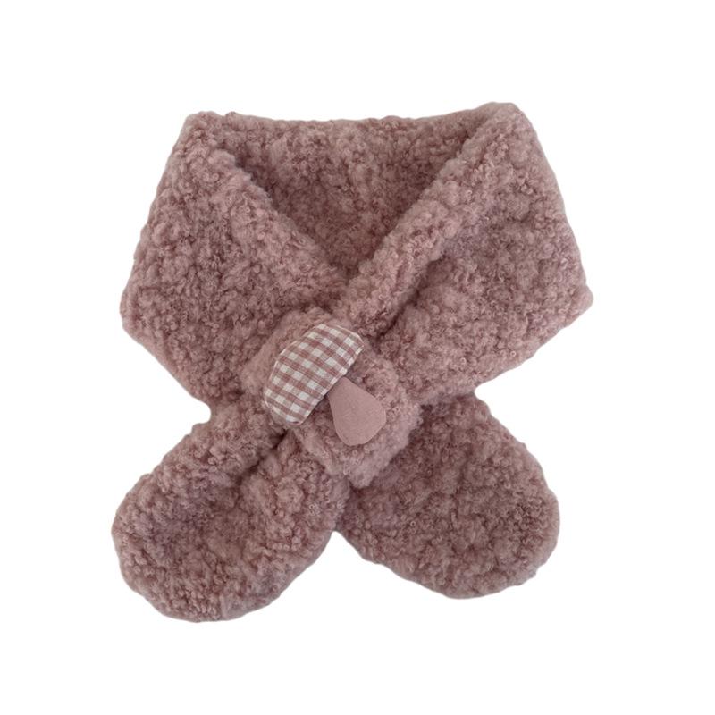 Корейский мультяшный гриб Детский шарф: Унисекс, Утолщенный перекрестный шарф-воротник