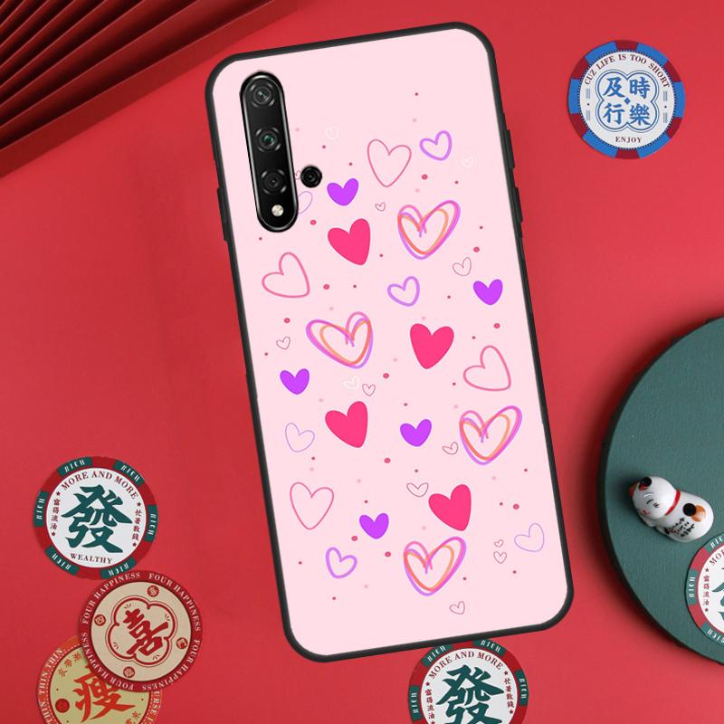 Сердечки Мультяшные Девочки Для Huawei Nova 5T 10 9 SE 7i 8i 11i 12i Y73 Y90 Y70 Y72 Y61 Y91 P60 Pro P30 P40 Lite Чехол
