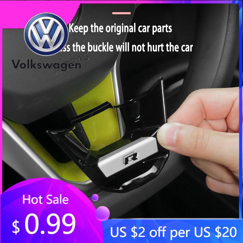 Для VW Volkswagen Jetta MK5 Golf ABS Металл R Rline Значок Декоративная Наклейка на Руль Автомобиля Для Volkswagen R-Line GTI Polo G