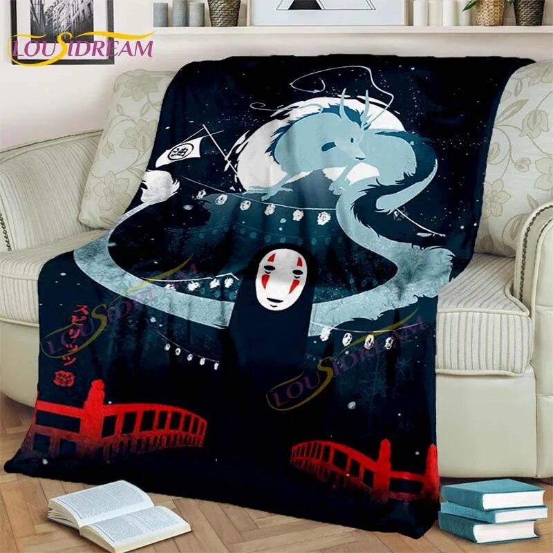 Одеяло в стиле аниме «Миядзаки», одеяло «Мой сосед Тоторо», одеяло «Унесенные призраками», фланелевое одеяло для спальни, гостиной, дивана