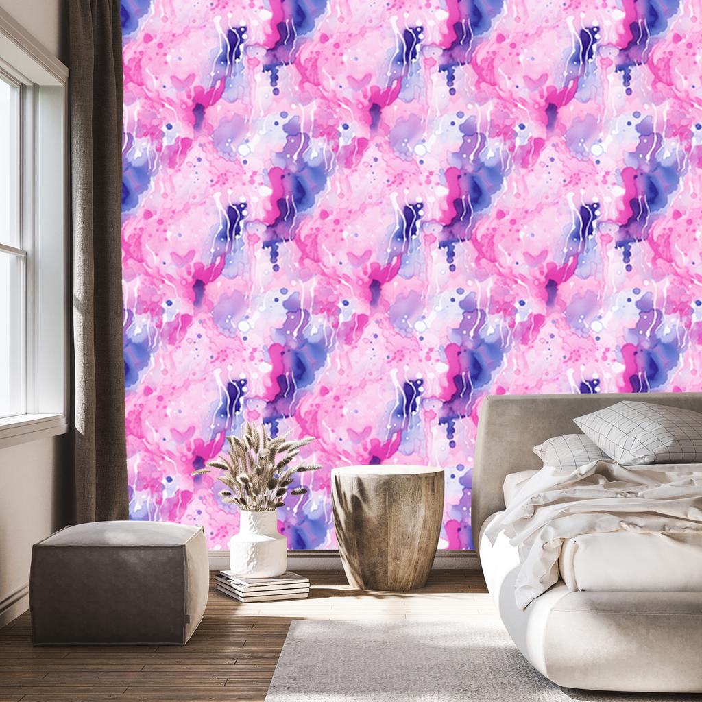 Wallpaper pink and purple ink powder pink, lavender background 50x1000