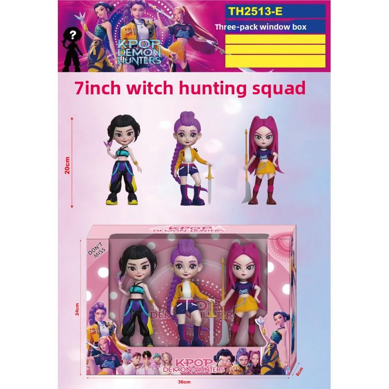 K-Pop Новая группа девушек-охотниц на демонов Мужская группа Фигурка Модель Слепая коробка Tide Play Кукла Украшение