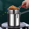 1PC Stainless Steel Deep Fryer With Frying Basket Multifunctional Small Pot Kitchen Specific Frying Chicken And Other Cooking ToolsS
