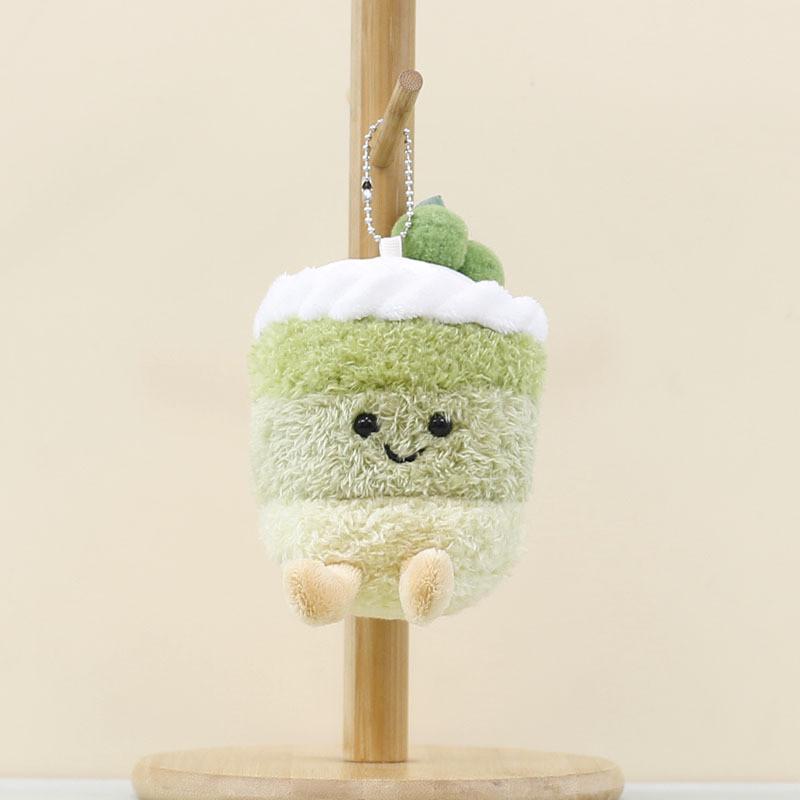 Plush Cake Red Keyring Pp Cotton Fill Soft Toy For Kids Birthday Gift Idea