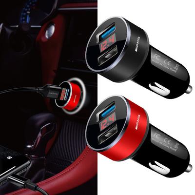 Автомобильное зарядное устройство с 2 USB-портами, быстрой зарядкой и цифровым дисплеем, автомобильные аксессуары для Mercedes-Benz AMG W166 W212 W204 C E ML GL GLK Class X166 X204