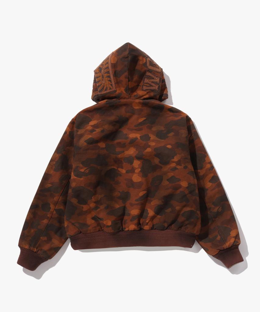Bape Solid First Camo Reversible Shark Zip Heavy Jacket (M) Beige
