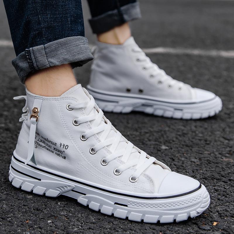 Модные мужские кроссовки, дизайнерская повседневная обувь с высоким верхом, дышащая обувь на плоской подошве для мужчин, износостойкая обувь для ходьбы на открытом воздухе Zapatillas Hombre