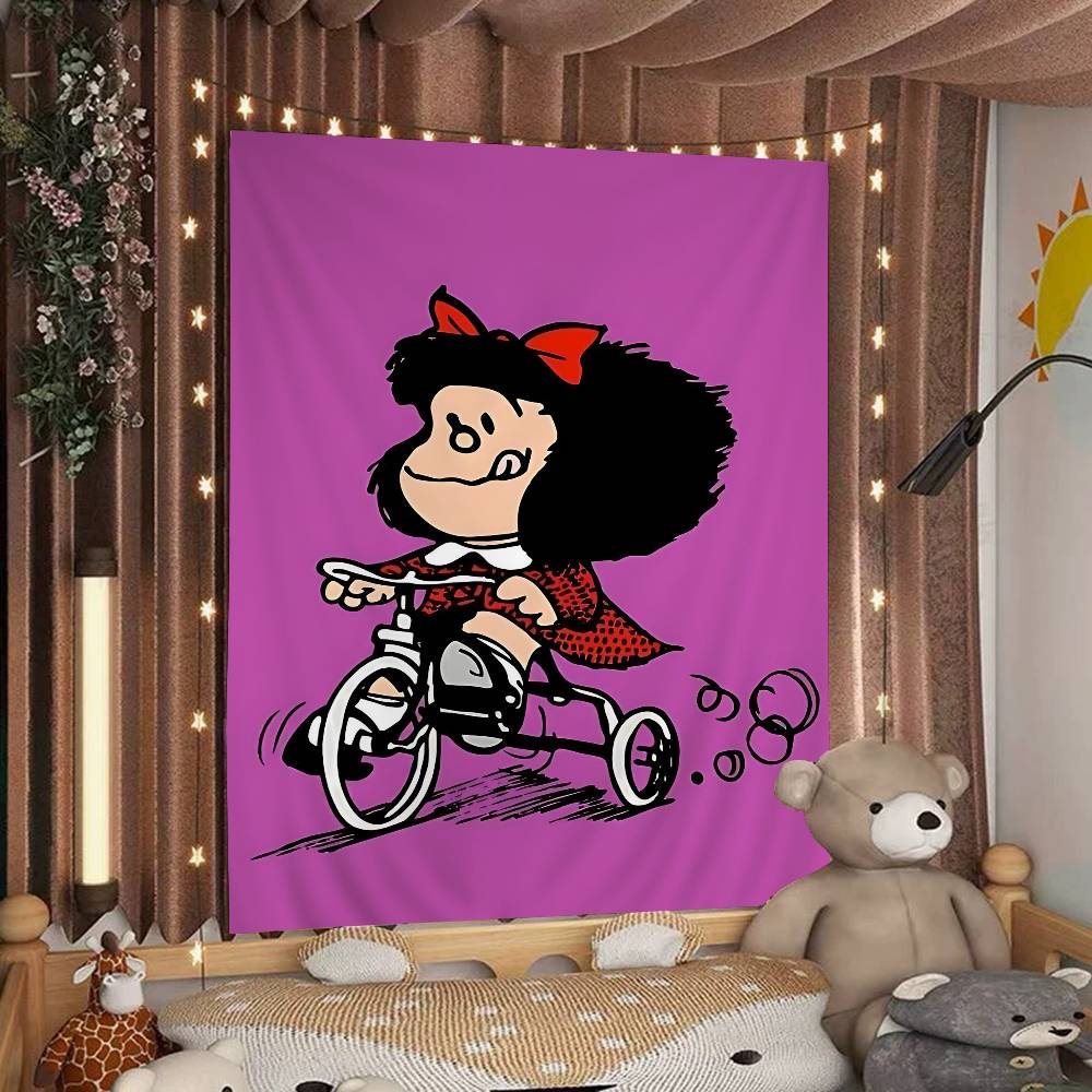 Cartoon MMafalda DIY Wall Tapestry For Living Room Home Dorm Decor Wall Art Decor