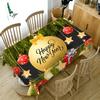 Thicken Cotton Christmas Tablecloth Fireplace Christmas Socks Pattern Rectangular Round Table Cloth For Wedding Picnic Party