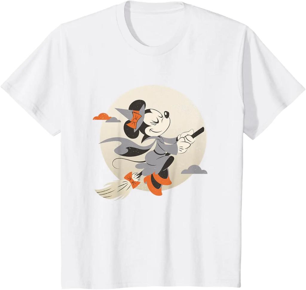 Disney Minnie Mouse Flying Witch Costume Halloween T-Shirt