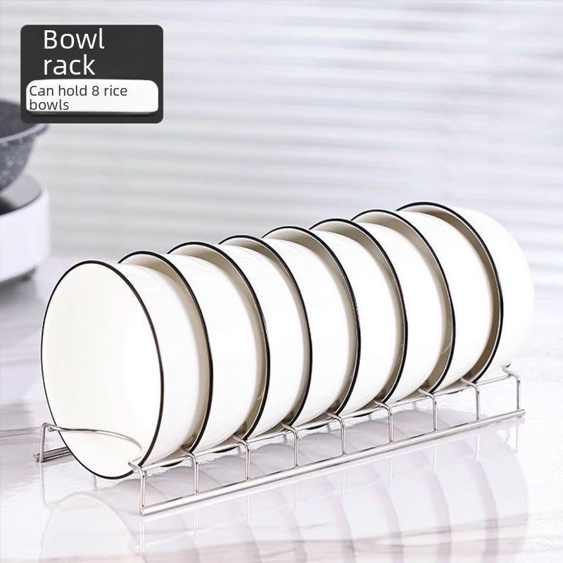 Кухонная стойка из нержавеющей стали: Решение для хранения и слива мисок и тарелок