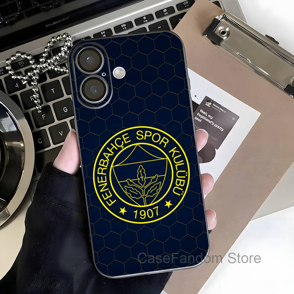 Турция F-F ФенербахчеS-E Для iPhone 17,16,15,14,13,12,11,Pro,Max,Plus Прозрачный серый Чехол для телефона Магнитная беспроводная зарядка