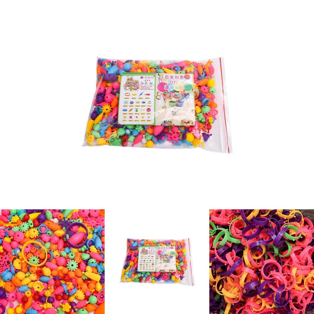 Childrens Plastic Bead Craft Kit With Diy Jewelry Making For Creative Kids And Parent Bonding