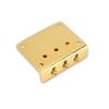 Durable 3 string Fixed Guitar Bridge Replacement Parts for Cigarbox Electric Guitars(Gold)