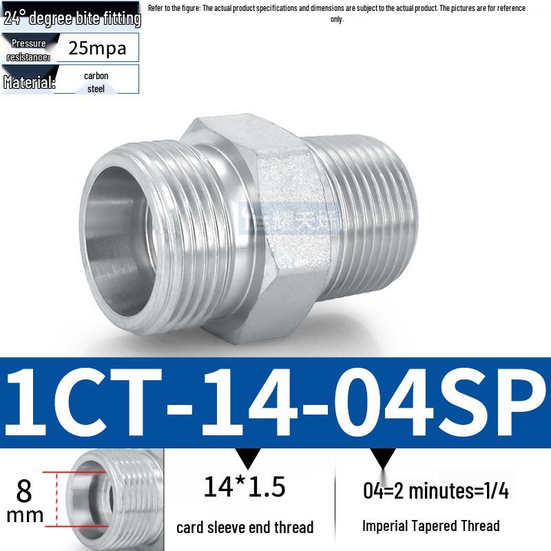 1CT-SP Оцинкованная муфта для гидравлической масляной трубы с переходом под английскую коническую резьбу высокого давления