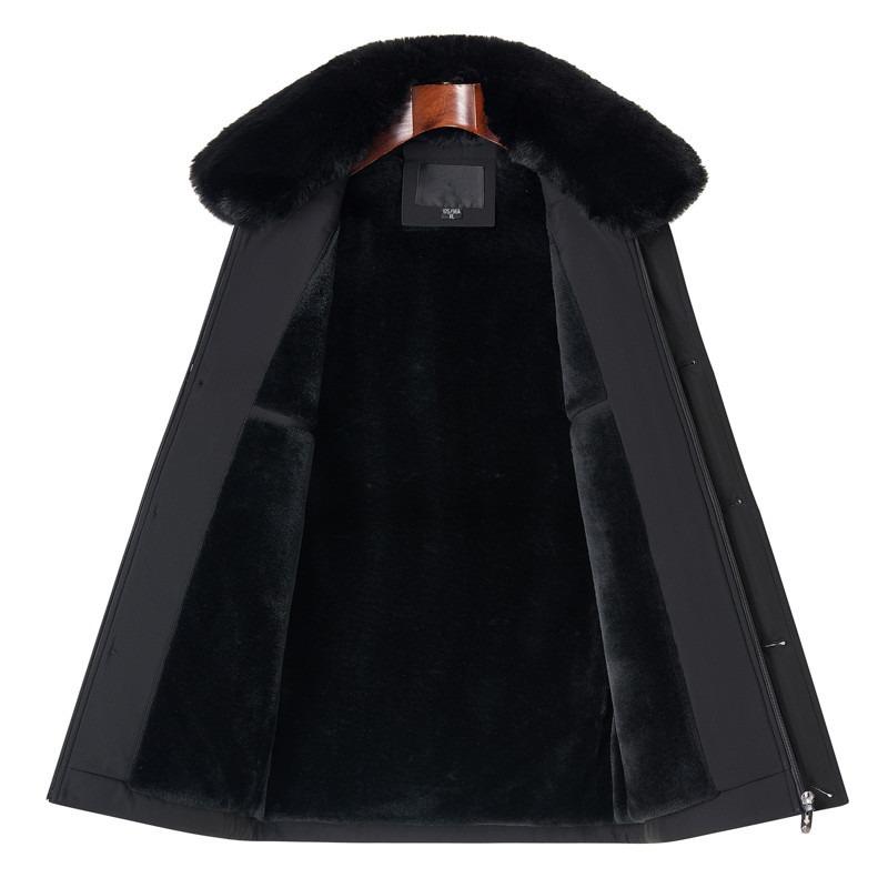 Зимняя папина бархатная утолщенная теплая стеганая куртка большого кроя, папина свободная стеганая куртка, мужская, среднего возраста, средней длины стеганая куртка