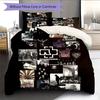 Rammstein Pattern Bedding Home Decoration Birthday Gift ( 1 duvet cover + 2 pillowcase, without core),fan merchandise.