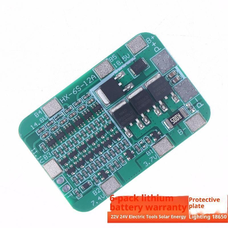 Для 6-и аккумуляторов 18650 Li-ion - Модуль ПХБ Для DIY Наборов 6S 15A 24V Плата защиты BMS