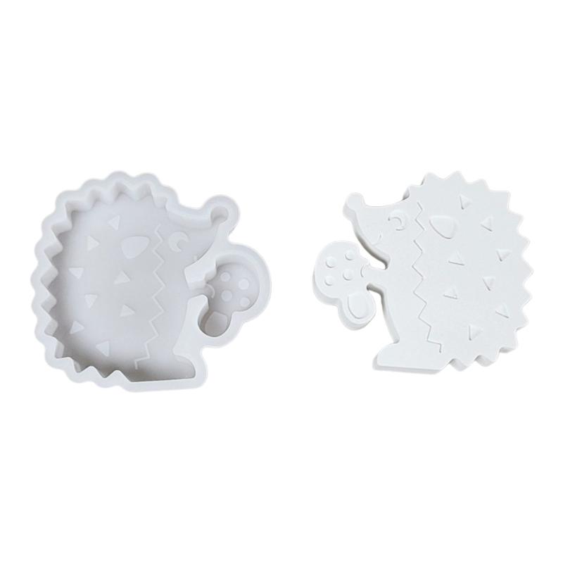 Hedgehog Silicone Molds for Epoxy Resin Making Candle Soap Heat Resistant Easy Demolding Animal Figurine Silicone Mould