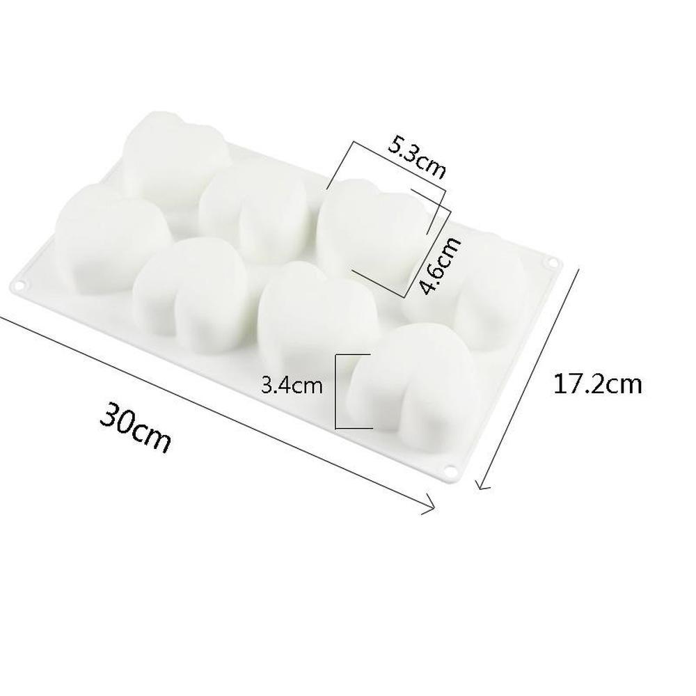 Силиконовые формы, форма для мусса, торта, 8 отверстий, сердце, торты, мусс, форма для французского десерта, инструменты для выпечки кондитерских изделий