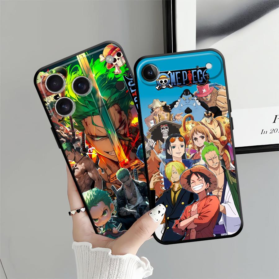 Чехол для iPhone 15 Plus X XS XR 13 Mini 12 SE 17Air 17 16 Pro Max 11 14 7 8 Funda Чехол для телефона Аниме Luffy Zoro