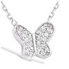 [H2658] - Silver Necklace 'Papillon De Charme' Silver-white (rhodium-plated) - 10x8 Mm