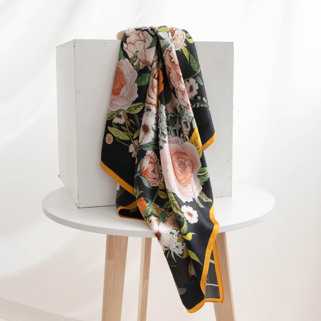 Шелковый шарф из тутового шелка для свекрови и подарок для старших Тонкий солнцезащитный женский квадратный шарф Элегантный и универсальный