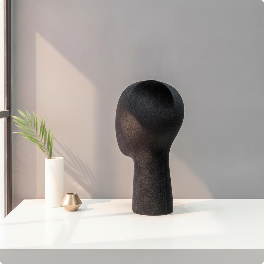 Mannequin Bust Tabletop Hat Display Stand Hairpiece Stand Smooth Long-Lasting for Hairstylists, Salons, Boutiques