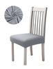Seat Cover For Chair Seat Smooth Elastic Light Gray