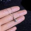 New S925 Silver Double Inlaid Tassel Women's Necklace Pendant, Niche, Simple, High-quality, Exquisite Wedding Jewelry